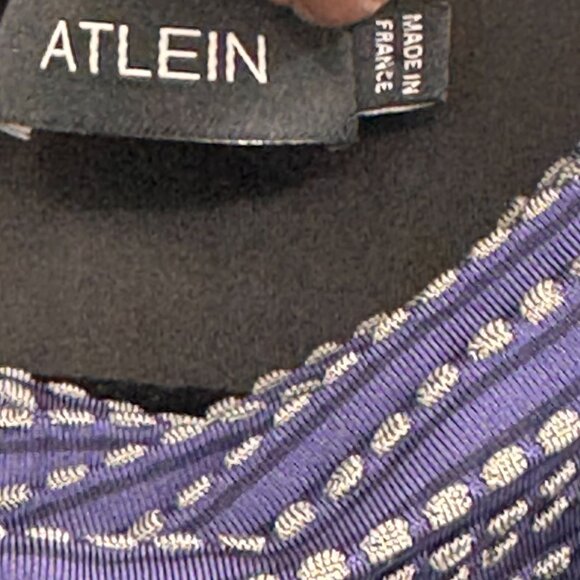 Atlein Midnight Blue Draped Sleeveless Dress Asymmetrical‎ 38 6 Stretch Modern - Picture 5 of 7